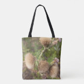 Sac à main botanique en toile rustique avec chardo (Dos)