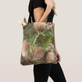 Sac à main botanique en toile rustique avec chardo (De près)