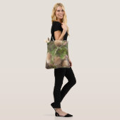 Sac à main botanique en toile rustique avec chardo (Sur le modèle)