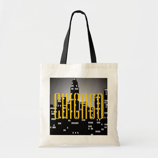 Sac à main budget à l'effigie de la skyline de Chi (Devant)