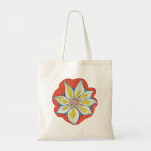 Sac à main budget mandala peinture fleur orange ja