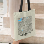 Sac à main carte de Brooklyn, New York