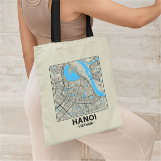 Sac à main carte de la ville de Hanoï, Vietnam