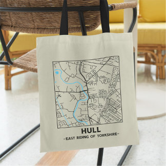 Sac à main carte de la ville de Hull, Yorkshire de