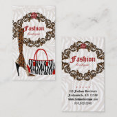 Sac à main Carte de visite de mode Boire en cuir Z (Devant / Derrière)