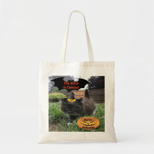 Sac À Main Chat Noir La Sorcière Arrive (Devant)