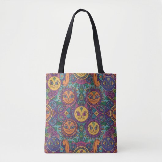 Sac à main Chats à l'esprit tribal vibrant (Devant)