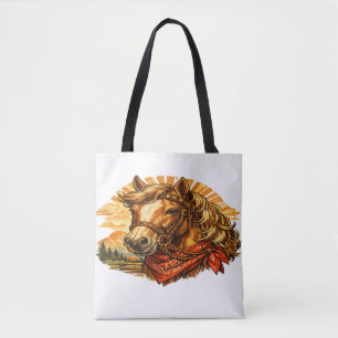 Sac à main cheval de cowboy occidental avec bandan