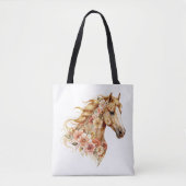 Sac à main cheval floral bohème équitation (Devant)