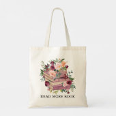 Sac à main citation de lecture florale de livre et (Dos)
