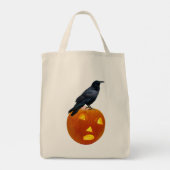 Sac à main corbeau sur citrouille d'Halloween (Dos)