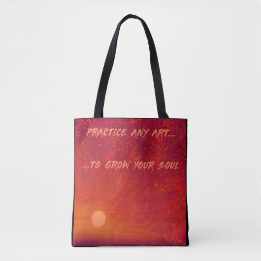 Sac à main Coucher de soleil et Nuit étoilée (Devant)
