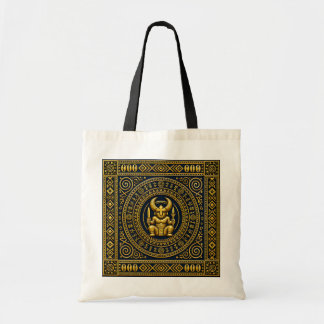 Sac à main culturel en indigo et or Igbo Ikenga de