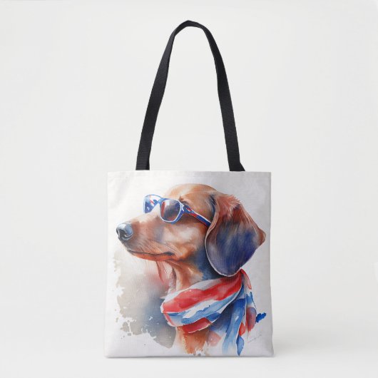 SAC À MAIN DACHSHUND 14 JUILLET (Devant)