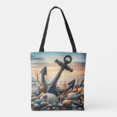 Sac à main d'ancre nautique (Dos)