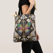 Sac à main de luxe diamants papillon arc-en-ciel (De près)