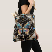 Sac à main de luxe en forme de papillon arc-en-cie (De près)
