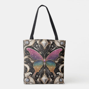 Sac à main de luxe en forme de papillon arc-en-cie