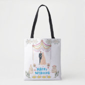 Sac à main de mariage heureux – Mariage sur fond b (Devant)