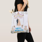 Sac à main de mariage heureux – Mariage sur fond b (De près)