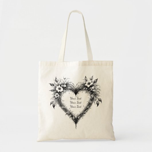 Sac à main de mariage personnalisé en forme de cœu (Devant)