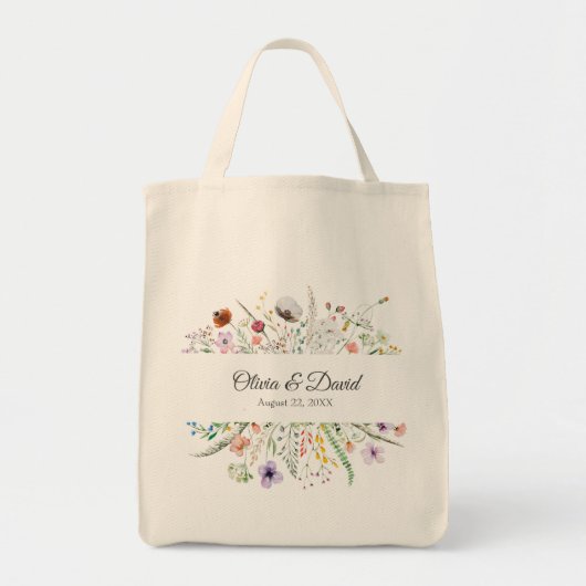 Sac à main de mariage Prairie de fleurs sauvages (Devant)