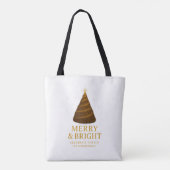 Sac à main de Noël en or 'Merry & Bright' (Dos)