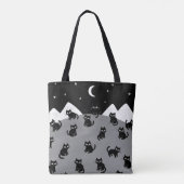 Sac à main de nuit de chat noir fantaisiste (Dos)