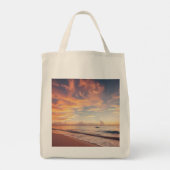 Sac à main de plage Coucher de soleil tropical (Dos)