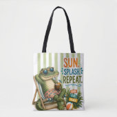Sac à main de plage Funny Alligator Tote (Devant)
