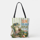 Sac à main de plage Funny Alligator Tote (Dos)