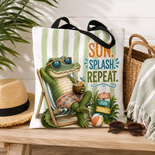 Sac à main de plage Funny Alligator Tote