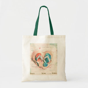 Sac à main de plage Watercolor Flip Flop