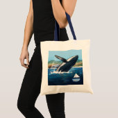 Sac à main de scène de baleine à bosse (Devant (produit))