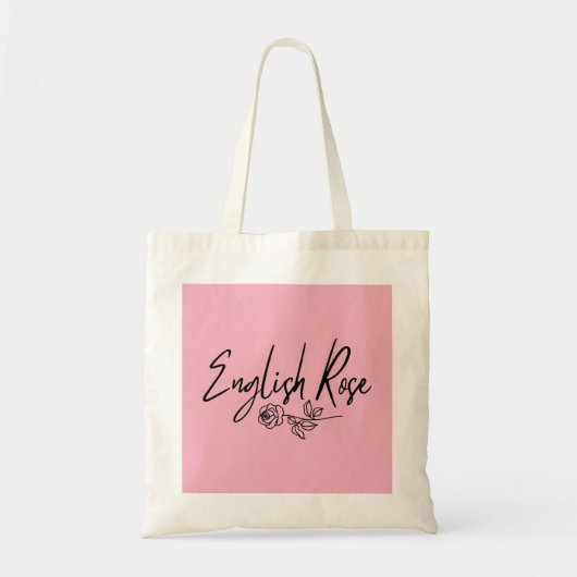 Sac à main de style manuscrit TYPOGRAPHIE Rose ang (Devant)