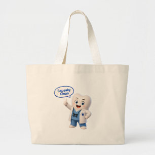 Sac à main dentaire mascotte de dent propre comme