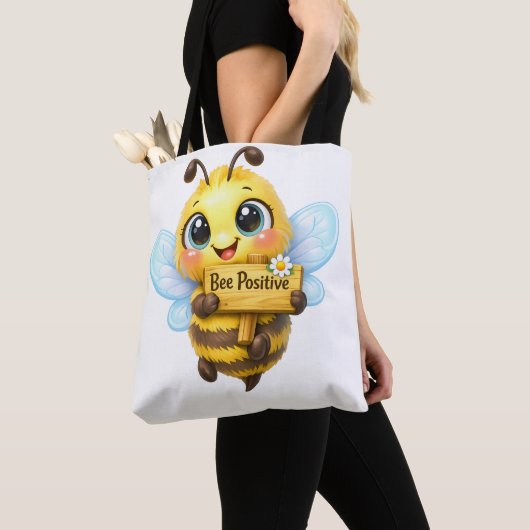 Sac à main dessin animé mignon abeille positive (De près)