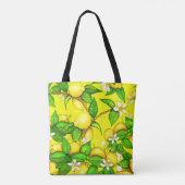 Sac à main d'impression de citron sur le jaune (Dos)