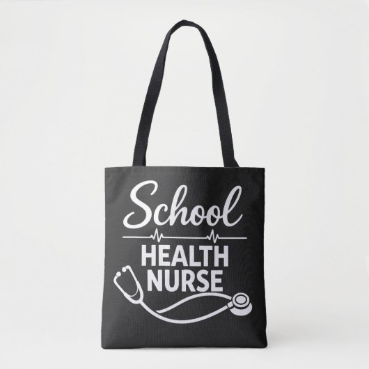 Sac à main d'infirmière scolaire avec ECG et stéth (Devant)