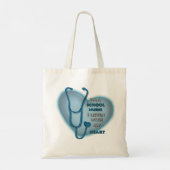 Sac à main d'infirmière scolaire Blue Heart (Dos)