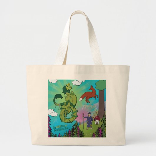 Sac à main - Dragons dans la forêt (Devant)