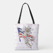 Sac à main drapeau USA (Dos)