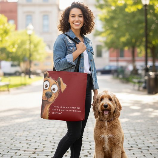 Sac à main drôle de citation de shopping de chien