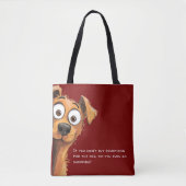 Sac à main drôle de citation de shopping de chien (Devant)