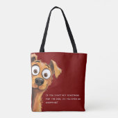 Sac à main drôle de citation de shopping de chien (Dos)