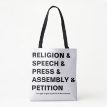 Sac à main du Premier Amendement en blanc