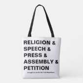 Sac à main du Premier Amendement en blanc (Dos)