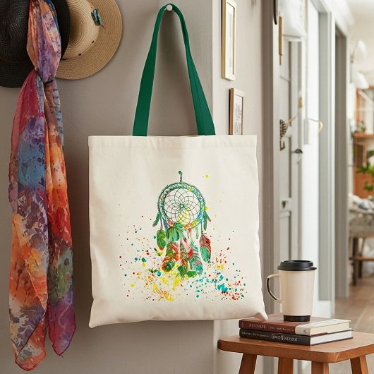 Sac à main éclaboussé attrape-rêves