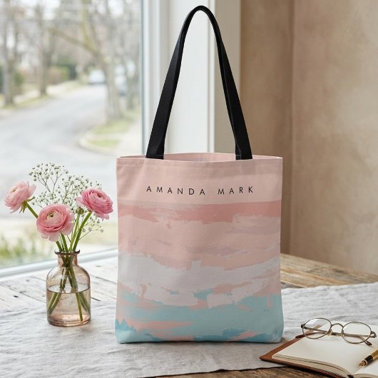 Sac à main élégant abstrait beige mignon
