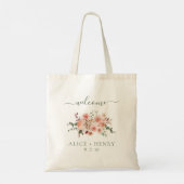 Sac à main élégant aquarelle rose et vert (Dos)